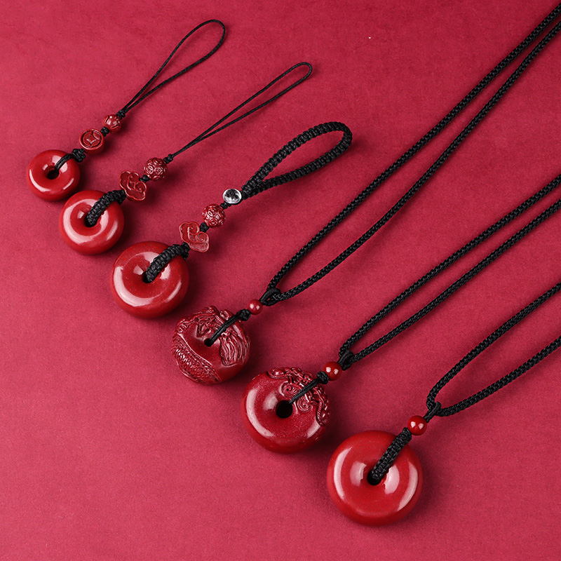 紫晶砂平安扣吊坠钥匙扣