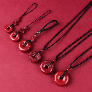 原矿紫金砂手工吊坠龙吊坠女项链包挂男平安扣挂钥匙扣件