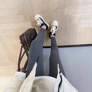 女外穿2024冬F101904 打底裤 柜上千元 高弹发热澳绒收腹瑜伽鲨鱼裤