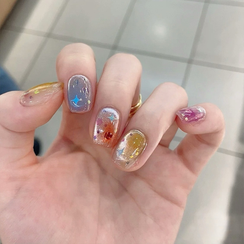 夏日新款可爱彩虹星球马卡龙猫眼