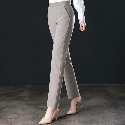 高腰直筒裤西裤女气质显瘦西装裤