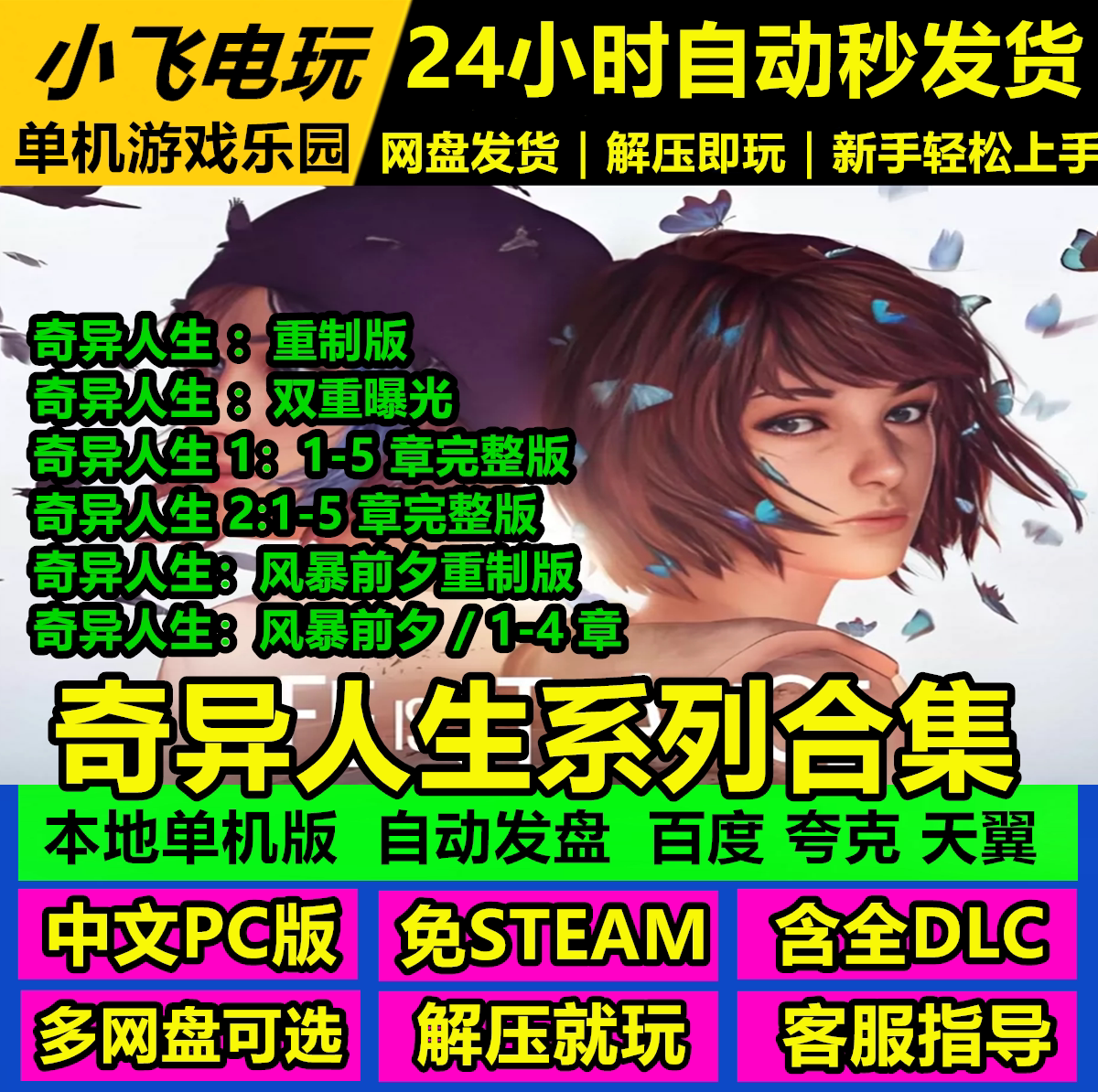 奇异人生1+2+双重曝光+风暴前夕+重制版合集中文单机免steam全DLC图片