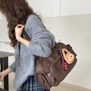 单肩手提机车包休闲百搭单肩手提包 肥肥自制包包女士2024秋冬新款