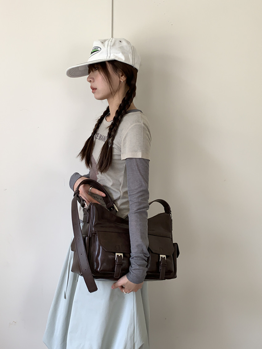 春夏新品韩国大容量托特包机车包