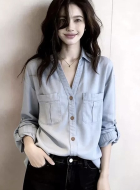 26年夏上新线下爆款精选高支莱赛尔浅蓝衬衫2125658