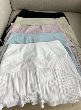 跨境1u春夏修身瑜伽短裙女防走光跑步健身宽松网球裙