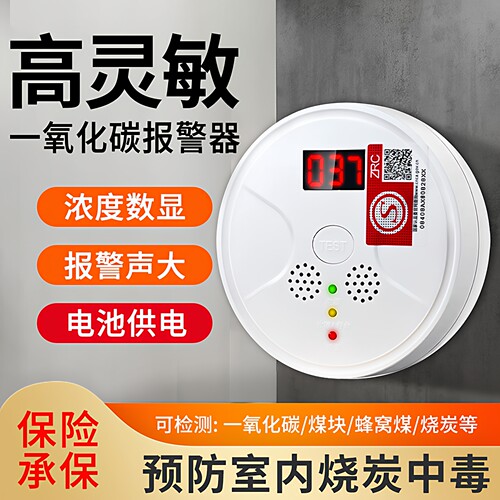 681一氧化碳报警器家用室内取暖蜂窝煤防CO泄漏检测仪煤烟探测器