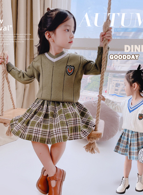 【秒杀】女童针织衫毛衣半身裙套装秋冬装新款两件套MY1919/P8716