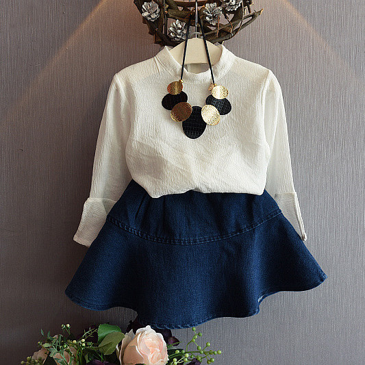 Chemise fille à manche longue - Ref 2085200 Image 1