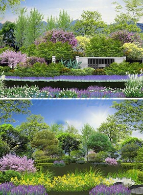 189现代园林景观树草图大师SU模型植物组团乔木灌木地被花卉sketc