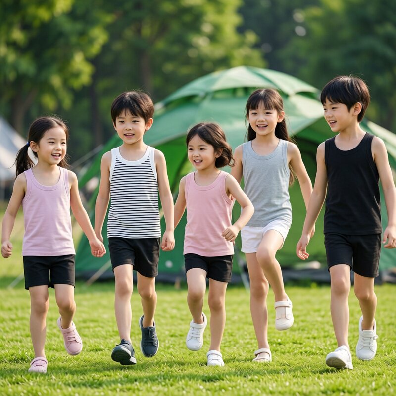 儿童纯棉条纹背心男童睡衣女童夏季内穿打底大童小孩跨栏无袖背心