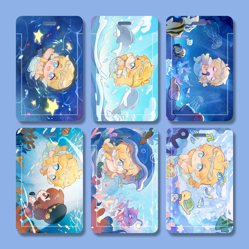 恋与制作人周棋洛滑盖保护套学生卡胸牌硬卡套动漫双面可透窗厂牌