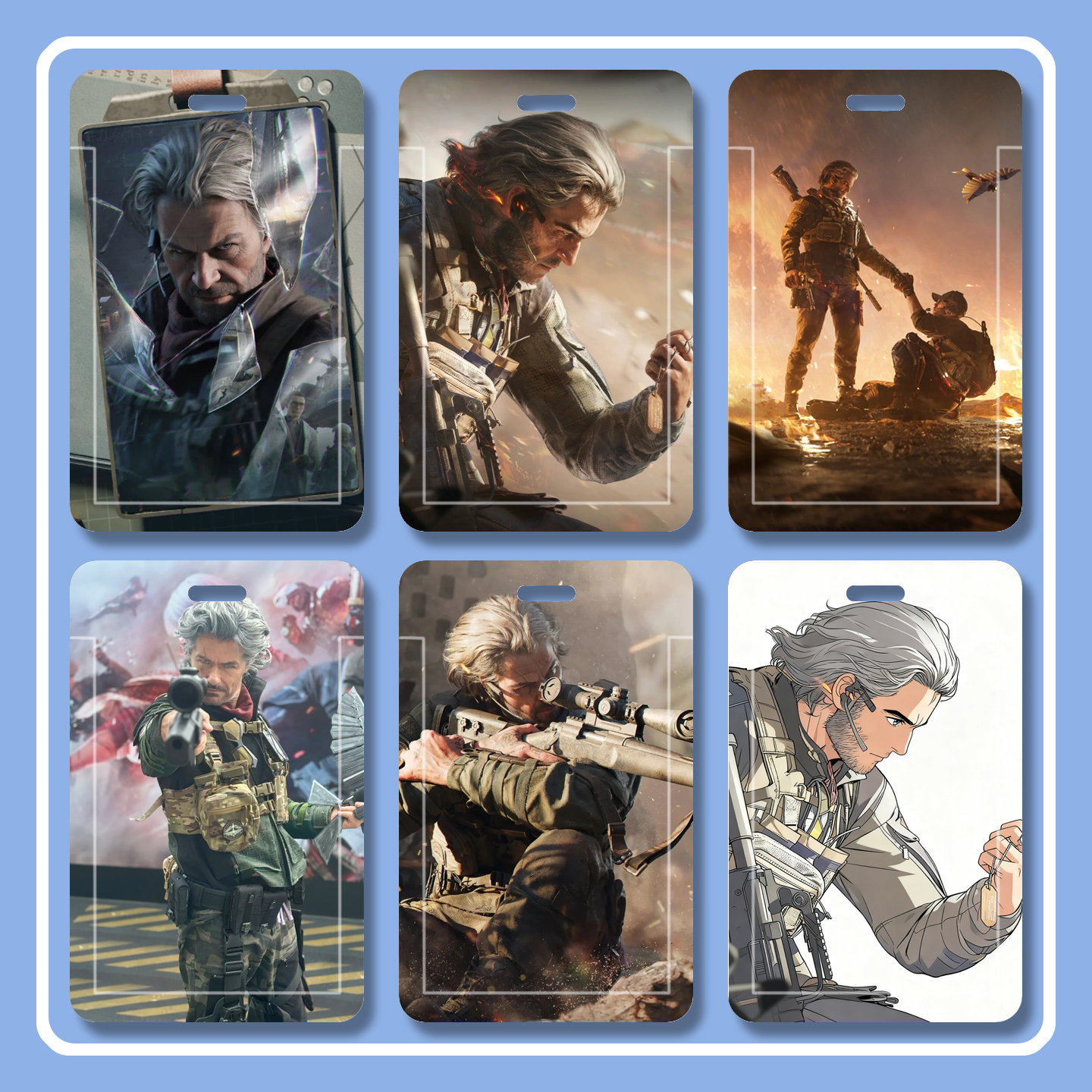 三角洲行动银翼多功能游戏周边胸牌双面透明硬卡套游戏周边学生卡