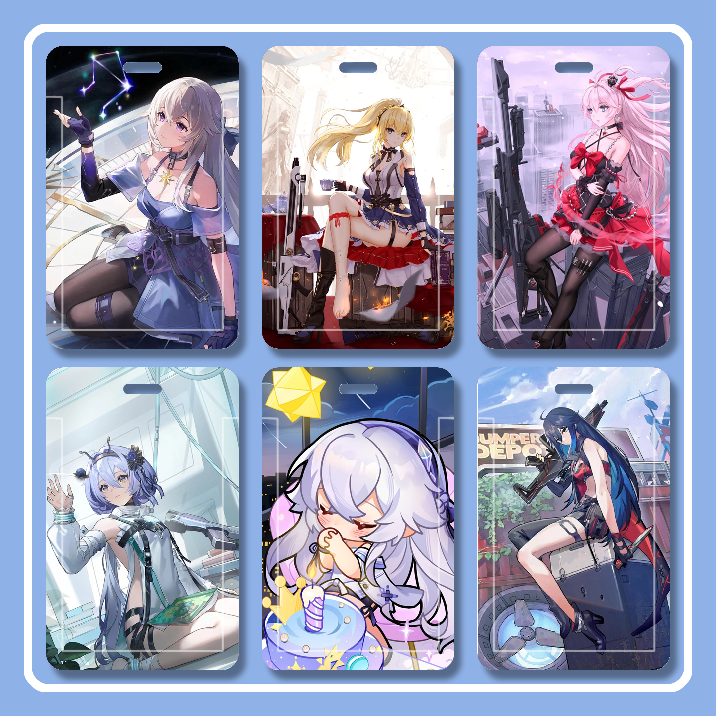 卡拉彼丘周边多功能游戏胸牌双面透明硬卡套游戏学生精美浮雕卡包