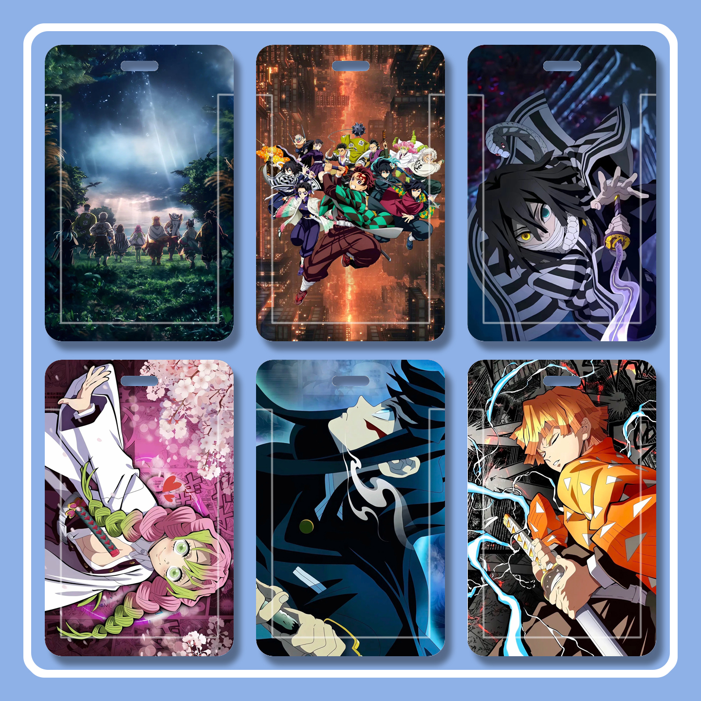 鬼灭之刃周边学生多功能游戏胸牌高颜值滑盖硬饭卡套二次元动漫