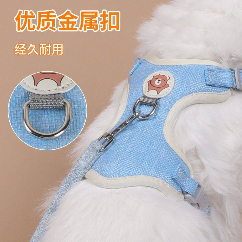 猫咪帆布胸背带背心式防挣脱小型宠物夏季牵引绳小熊图案现货批发,宠物/宠物食品及用品,猫牵引绳,淘宝优惠券,粉丝福利购,淘宝优惠卷