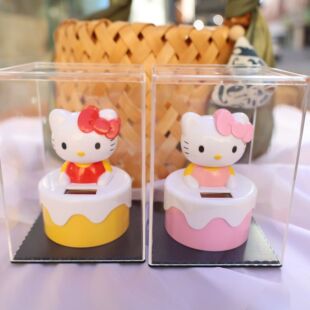 网红KT猫蛋糕装饰摆件可爱蝴蝶结KT猫头生日派对烘焙装扮插件