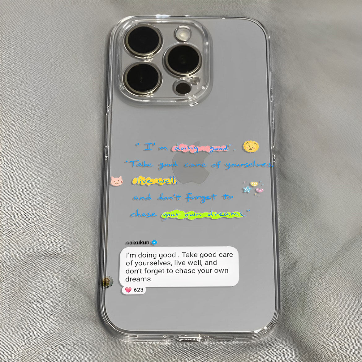 蔡徐坤语录荔枝可爱趣味涂鸦手机壳适用于iPhone苹果17小米17oppo华为vivo红米荣耀