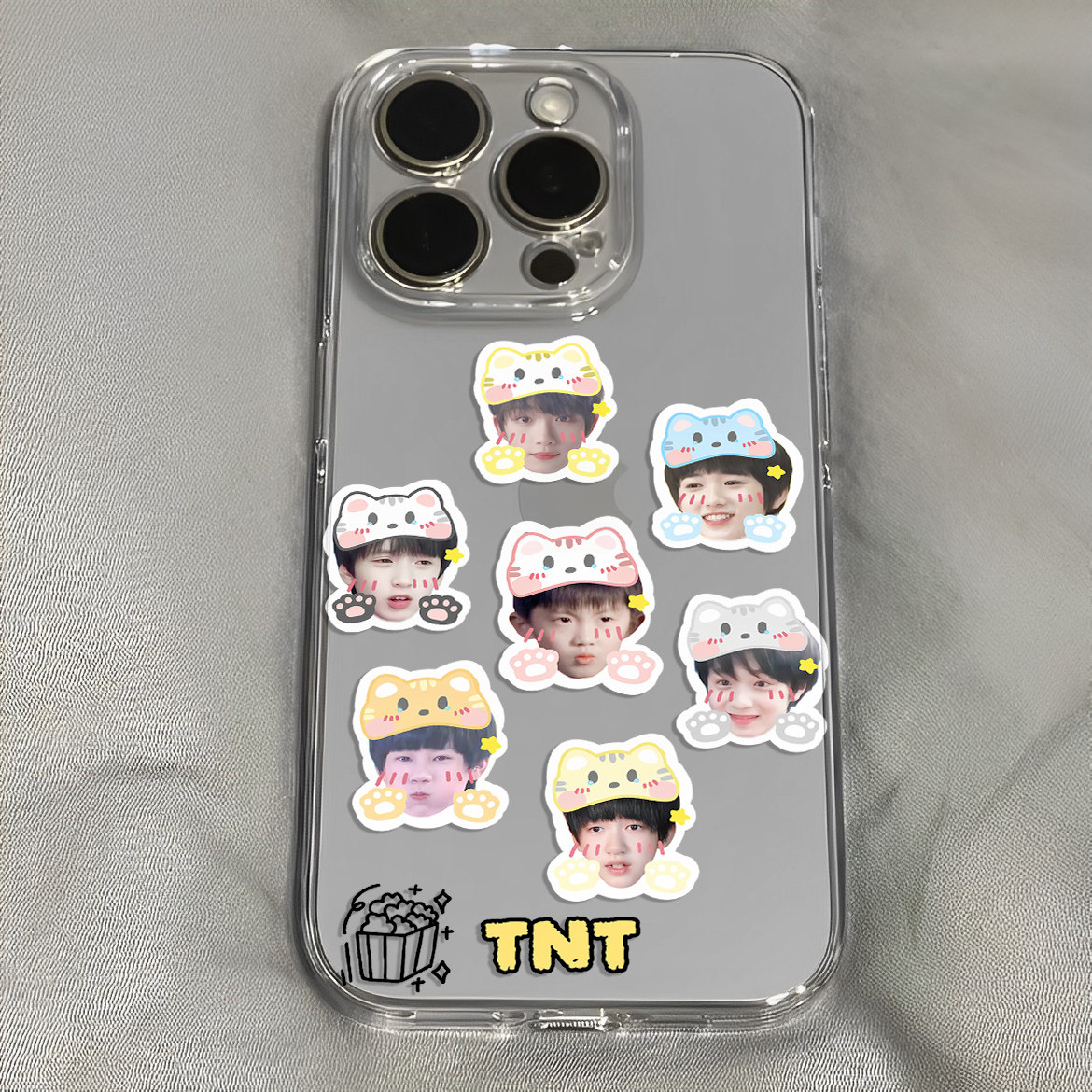 TNT大头涂鸦可爱爆米花手机壳适用于iPhone苹果17小米17opporeno15华为vivo红米荣耀