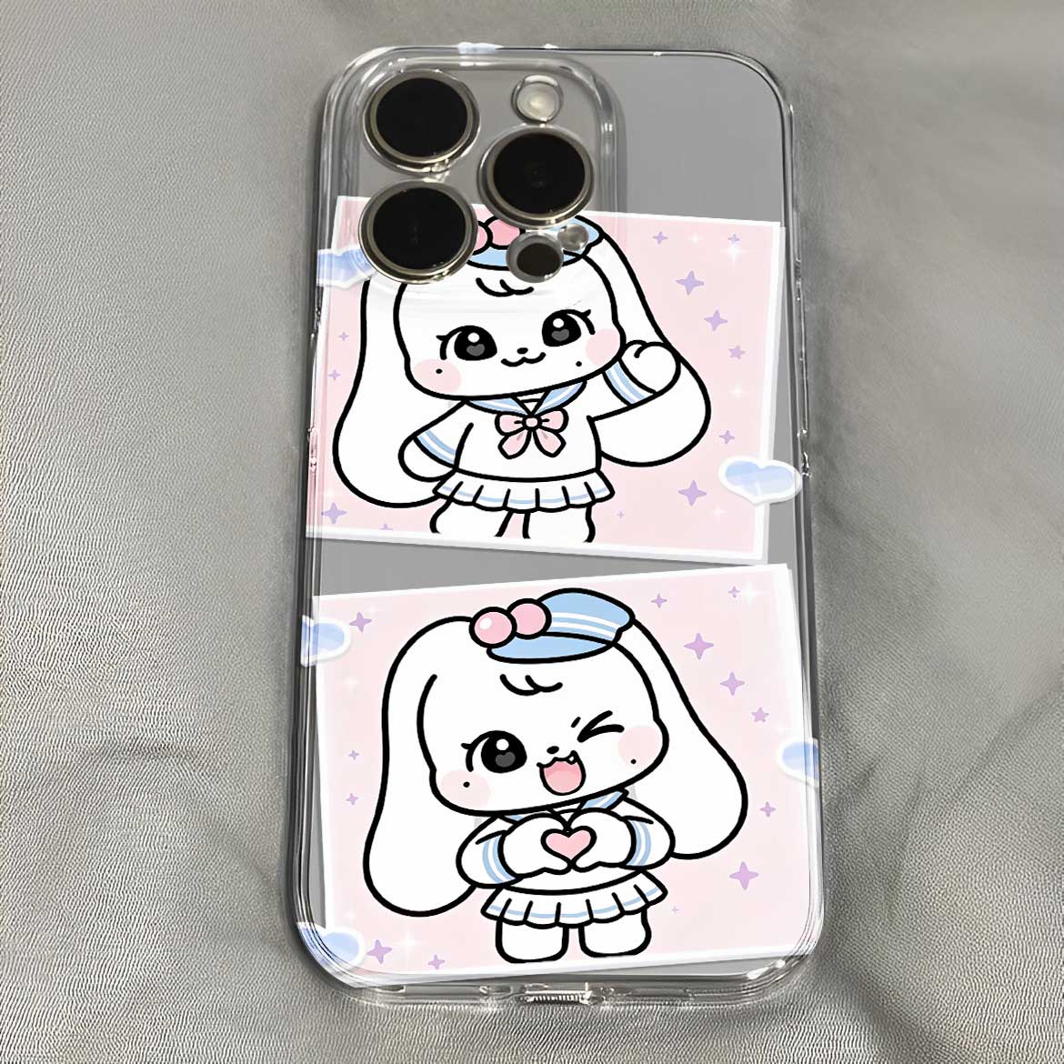 张元英可爱小兔子趣味卡通手机壳适用于iPhone苹果17小米17opporeno15华为vivo红米荣耀