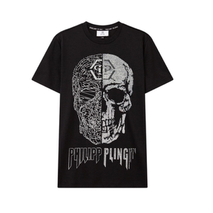 2026新春轻奢潮流男士 本命年开运贺岁吉利重工烫钻3D立体印花 短袖