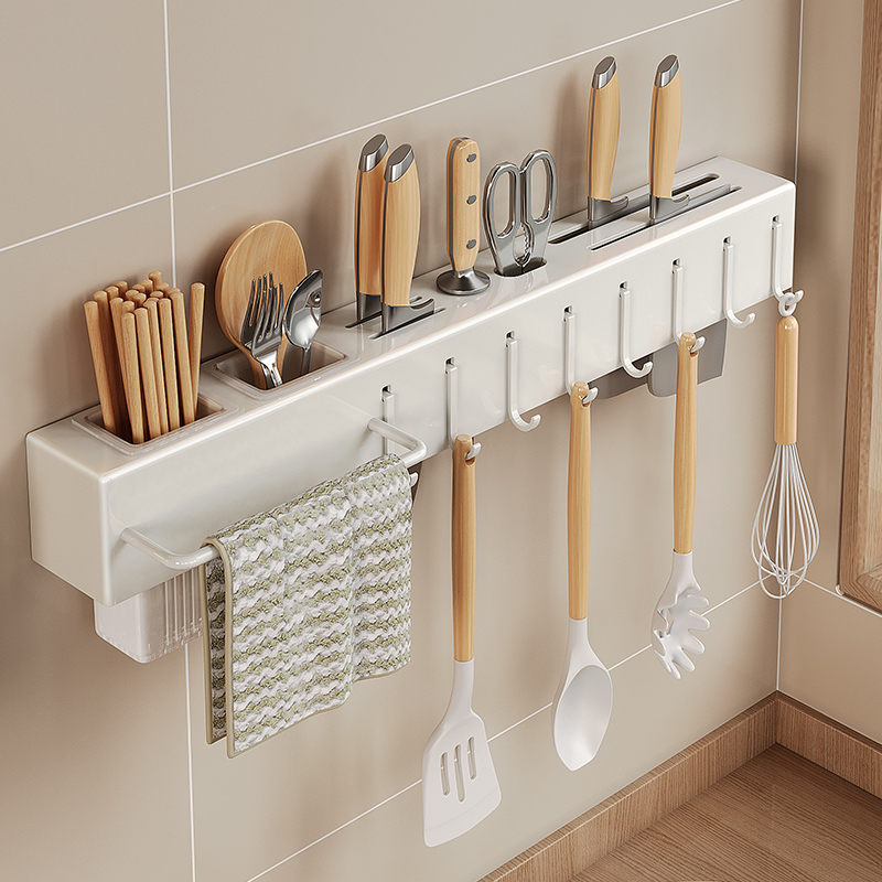 白色不锈钢多功能刀筷架