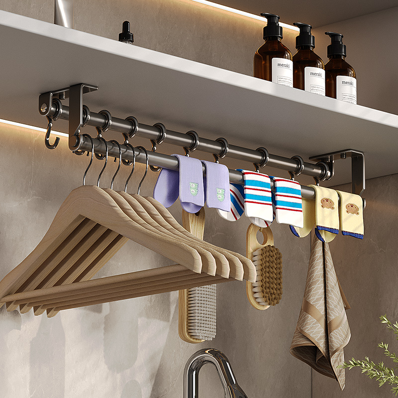 敖马衣架收纳架多功能