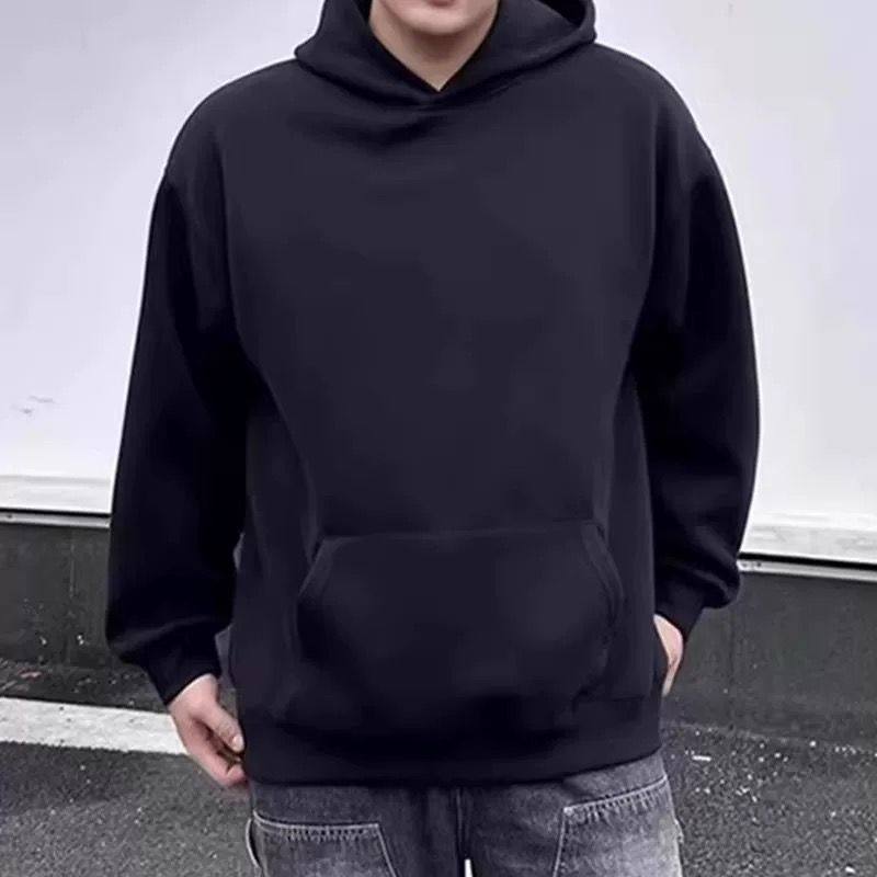 郑一穿搭【基础卫衣】重磅420g宽松大码男生春季连帽长袖卫衣爱