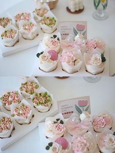 38女神节蛋糕装 饰郁金香纸托纸杯子鲜花花朵女王烘焙甜品插件插牌