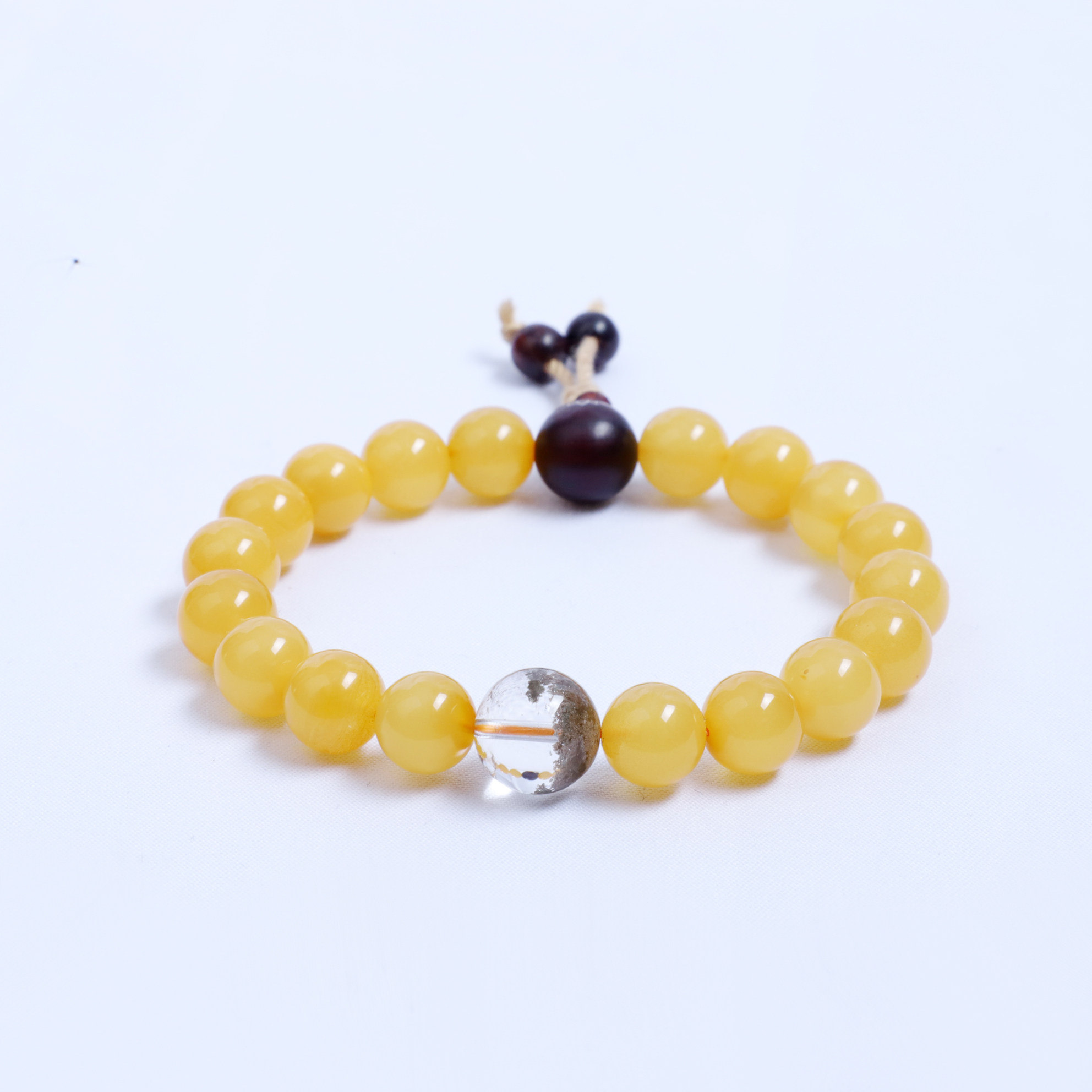 9mm天然蜜蜡手串男女款原创复古风原矿手串情侣款老蜜蜡琥珀手链