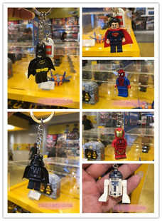 肖阿姨上海迪士尼乐高商店小人仔钥匙扣超人蝙蝠侠蜘蛛侠钢铁侠