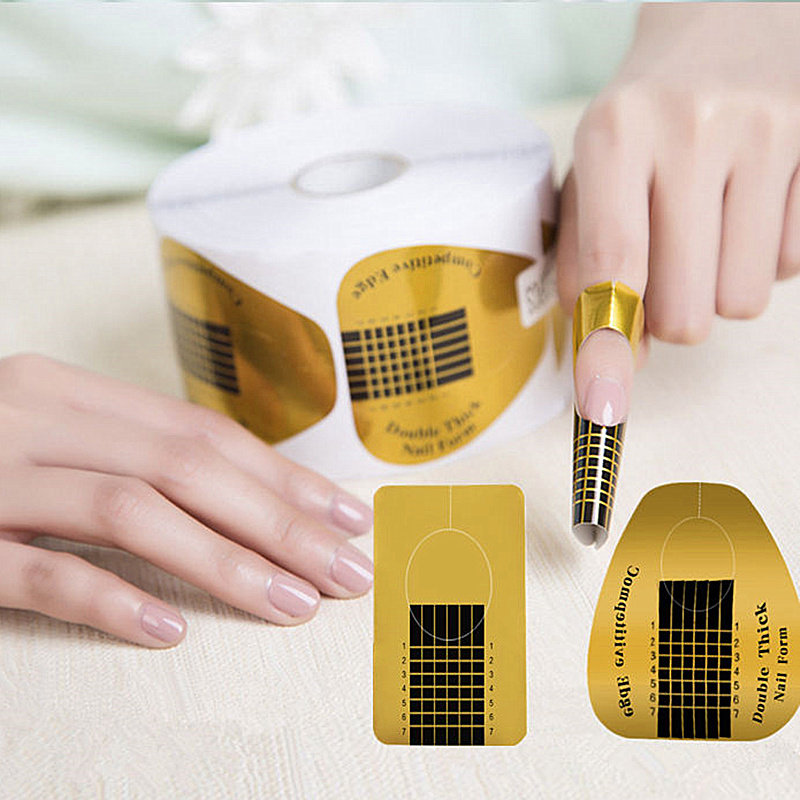 美甲工具纸托板马蹄形光疗胶水晶光疗延长甲指甲托光疗甲延长纸托