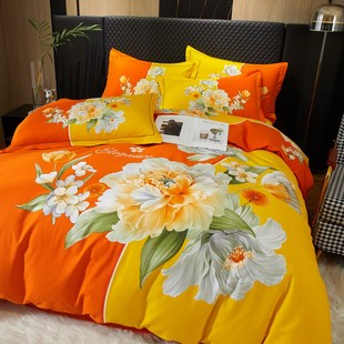 高端加厚全棉磨毛四件套100%纯棉2025新款床单笠被套秋冬床上用品