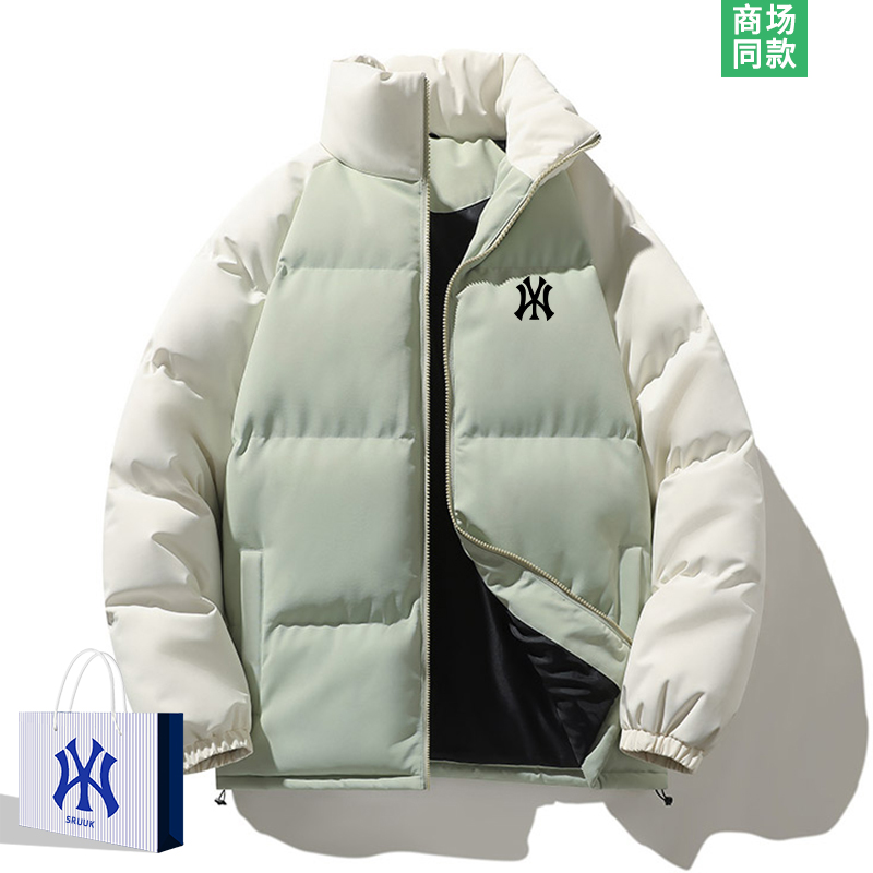 拼色棉服男士潮牌棉衣外套