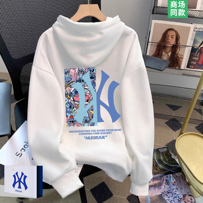 史迪仔联名卫衣女生潮牌大码外套