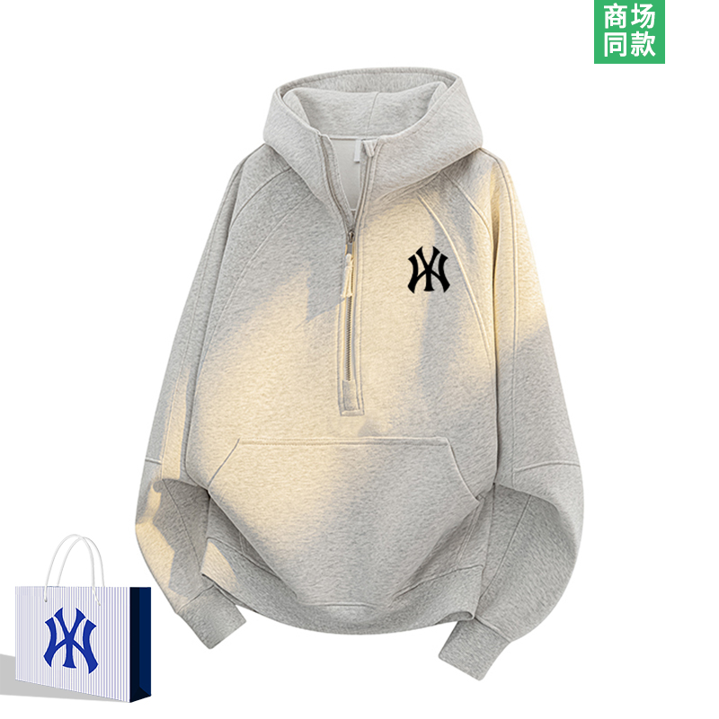 半拉链连帽卫衣男士早秋外套