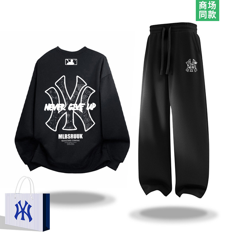 奥莱折扣 | 运动卫衣套装男士2026新款春秋季潮牌情侣穿搭两件套