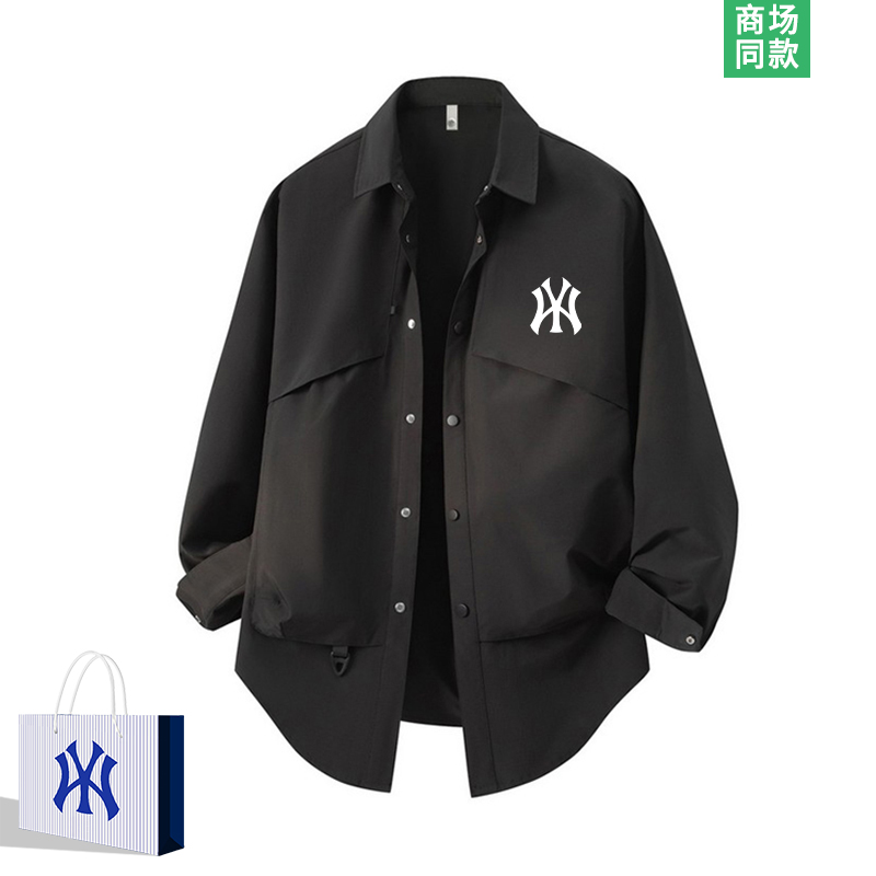 工装衬衫外套男痞帅风长袖衬衣