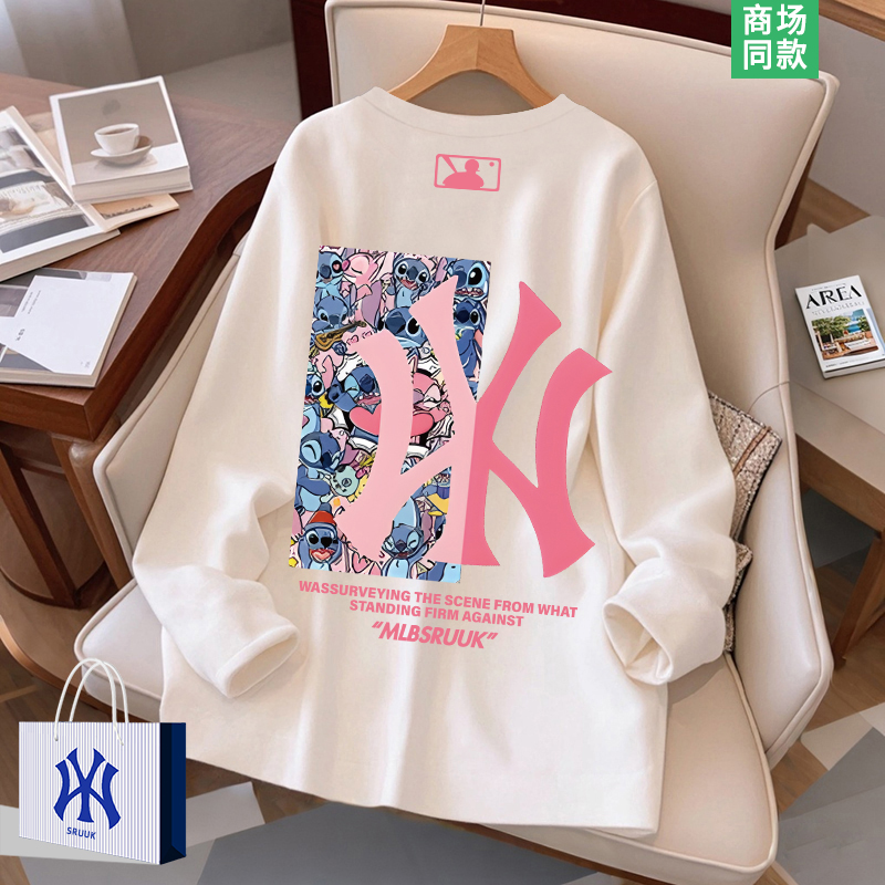 史迪仔联名纯棉长袖t恤女士