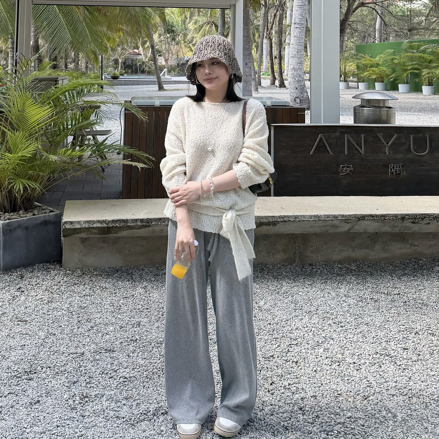 是旺仔呀 小个子专属轻奢高级感上衣女2026新款85%羊毛豆婉纱罩衫