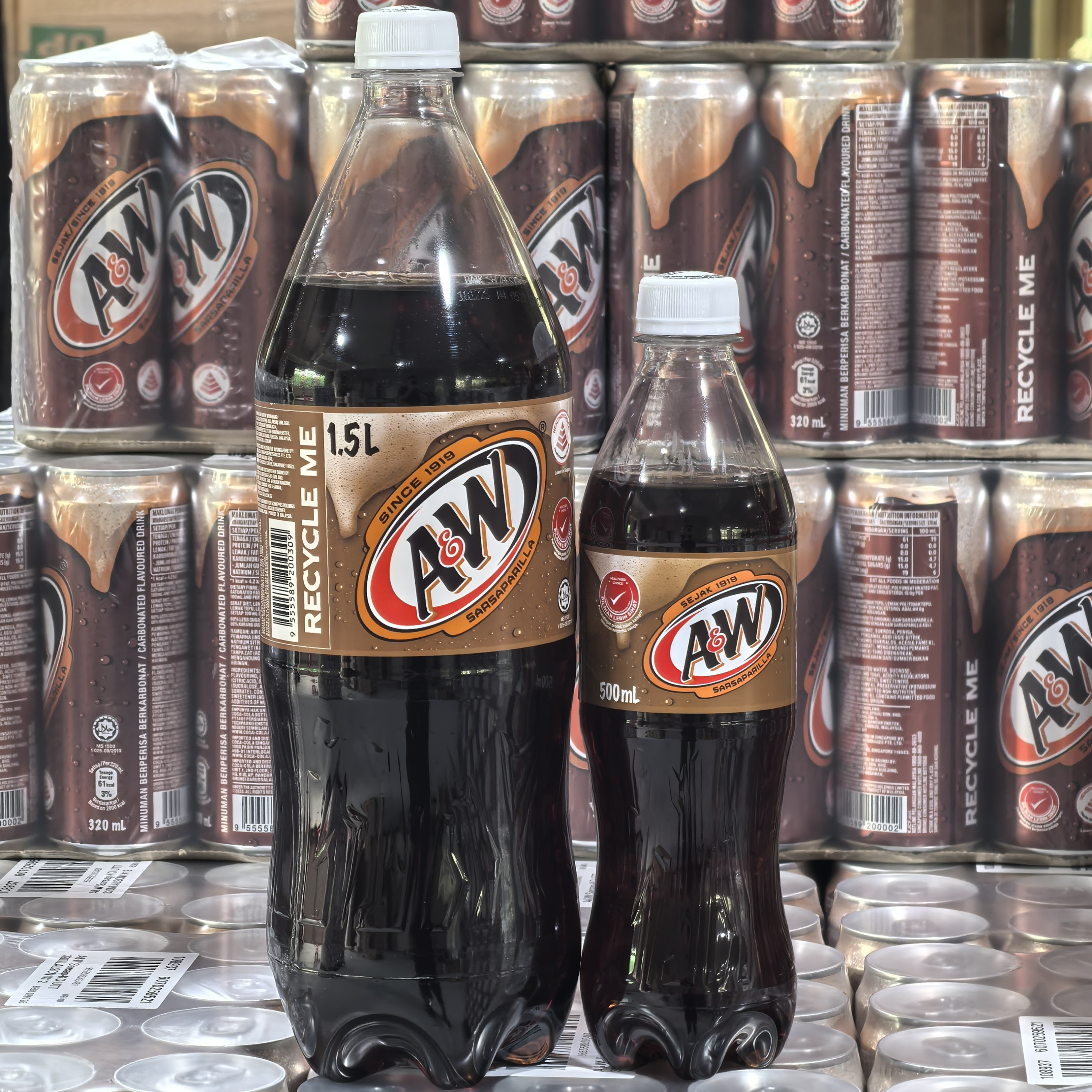 马来西亚版AW艾德熊沙士碳酸饮料