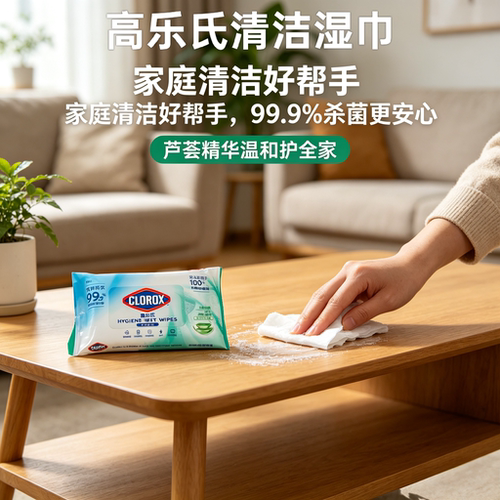 CLOROX高乐氏卫生清洁湿巾小包10片装出行便携式杀菌消毒卫生湿巾