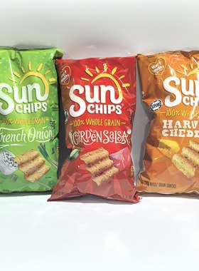 特价临期美国进口Sunchips桑切斯牌洋葱番茄奶酪味玉米片薯片零食