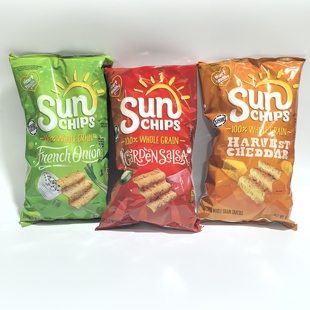 特价临期美国进口Sunchips桑切斯牌洋葱番茄奶酪味玉米片薯片零食
