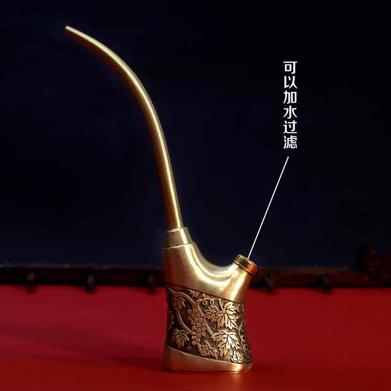 大锅口纯铜耐用加厚烟斗