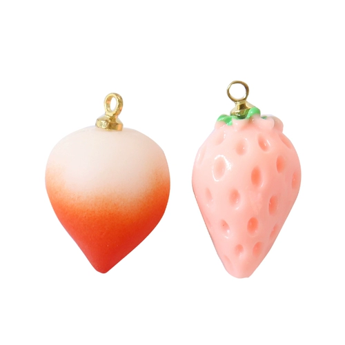 Реалистичная милая клубника, подвеска, серьги ручной работы, аксессуар с аксессуарами, «сделай сам»