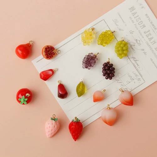 Реалистичная милая клубника, подвеска, серьги ручной работы, аксессуар с аксессуарами, «сделай сам»
