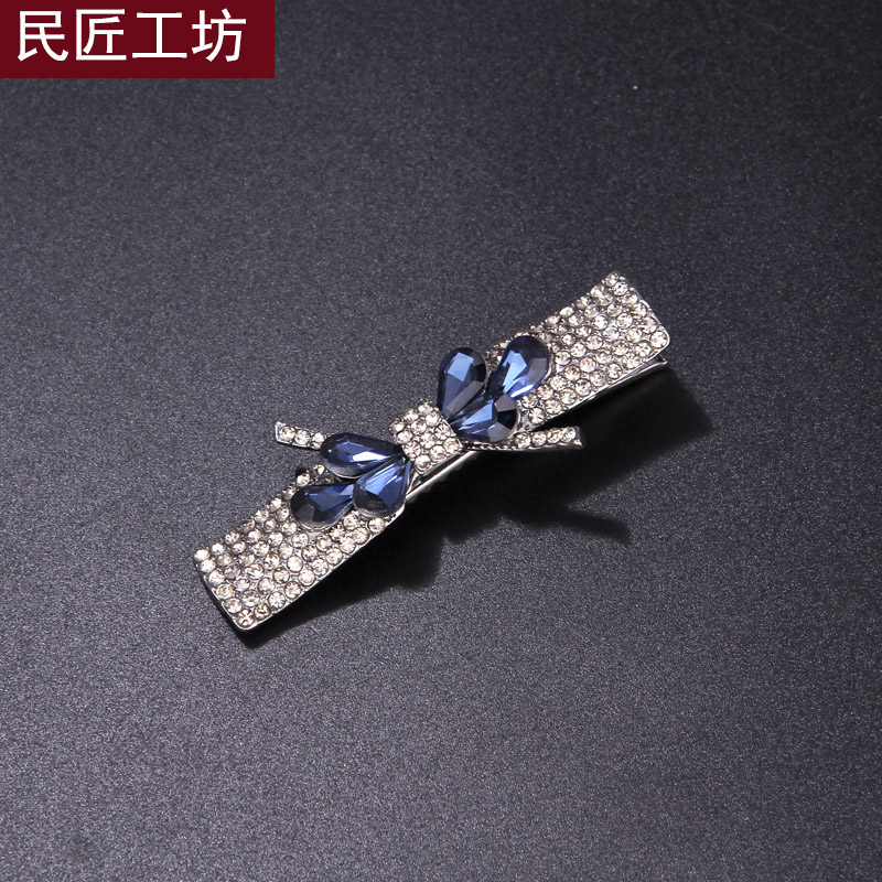 侧边夏季水钻前额简约夹子头饰