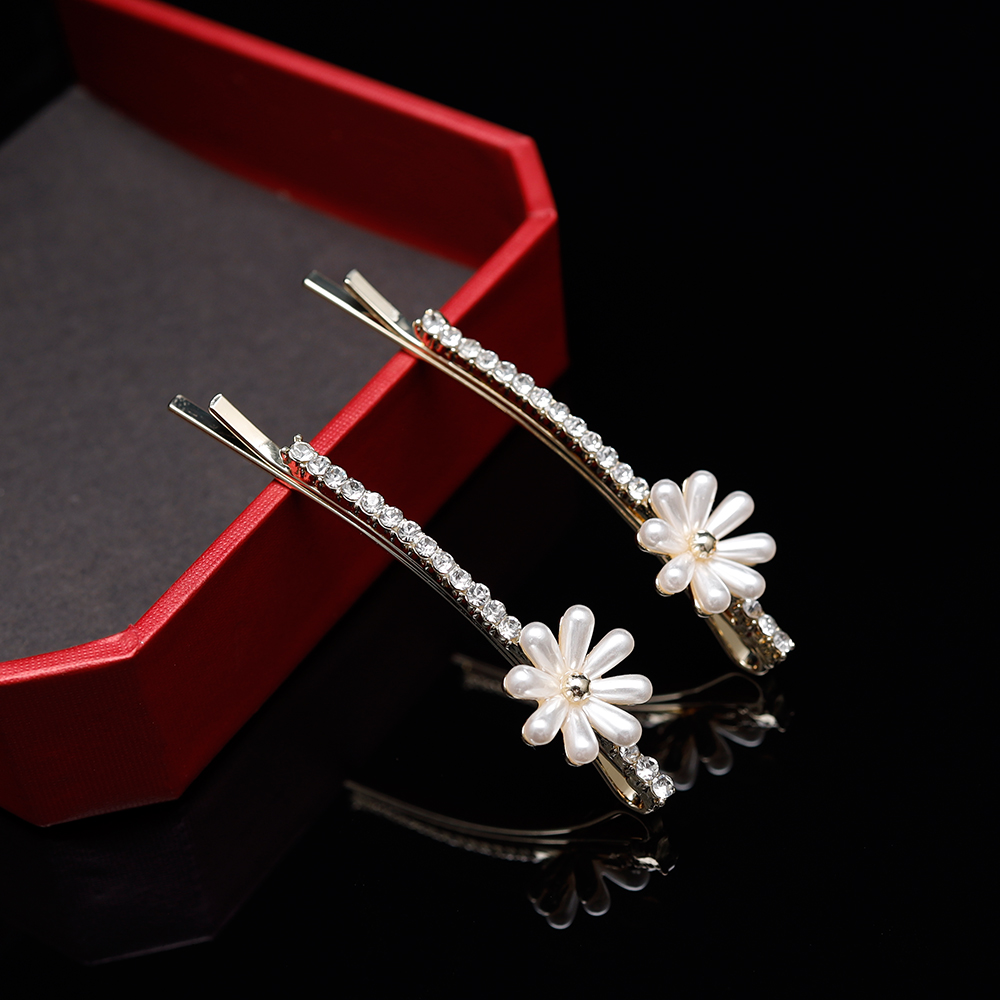 名匠工坊仿珍珠发夹刘海一字夹