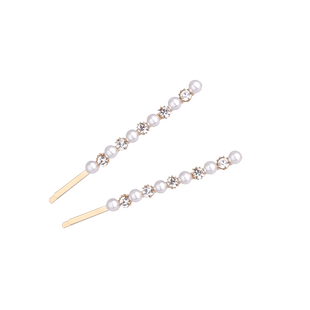 侧边发夹大人珍珠发夹网红款韩国卡子发卡一字夹边夹少女刘海简约